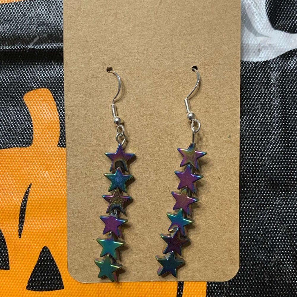 Six-star earrings